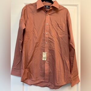 Stafford Men’s LS Peach Button Down Shirt